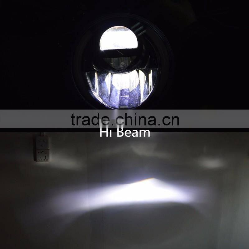 7" Motorcycle 30w H4 Hi/Low LED Headlight W/ Amber LED turn Signal Lamp Fits Harley Jeep JK CG125 Cafe Racer Bobber