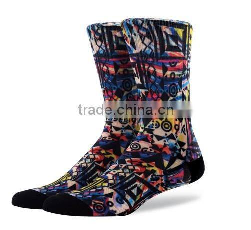 2016 newest design dye sublimation basketball socks