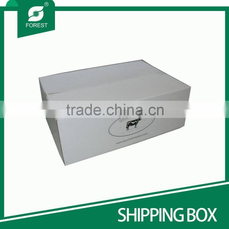 B FLUTE ECO-FRIENDLY CORRUGATED SHIPPING CARTON BOXES FOR MOVING MEATS WITH CUSTOMIZED PRINT