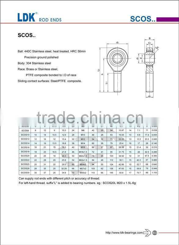 High precision Stainless Steel Rod End