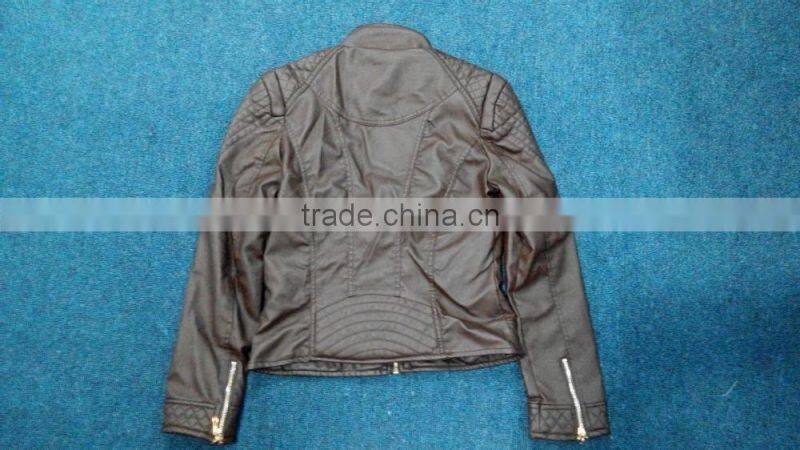 2015 women cool and stylish leather jacket in stock