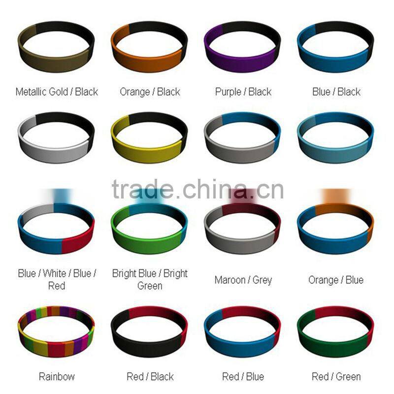 Custom braided silicone bracelets for sale