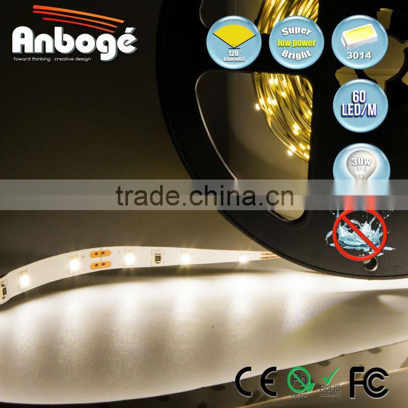 Super bright SMD 3014 LED Strip 12V, 6mm LED strip 60 LEDs/meter
