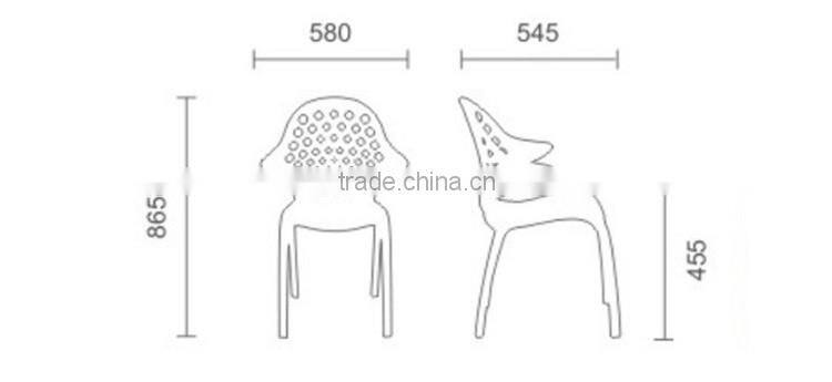 2016 New arrival comfortable Luxry plastic Coffee chair Y423