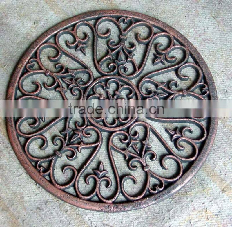round shape doormat cast iron