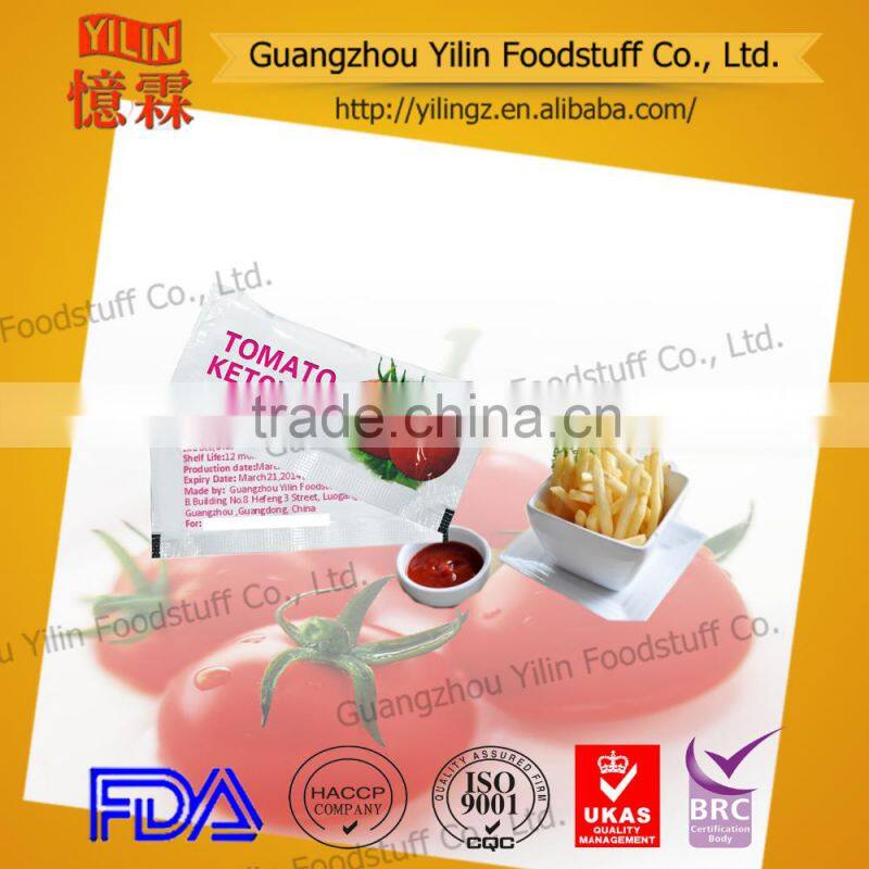 10g ketchup tomato sachet made in China