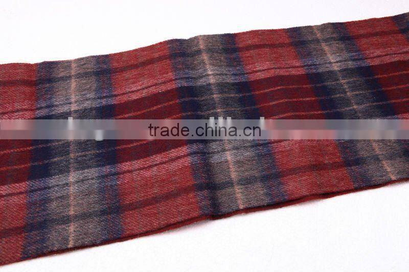 100% Wool BLUE&RED CHECKED STOLE