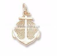 alloy charms and pendants 3 Dimensional anchor charms for bracelet