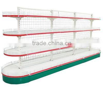 Epoxy powder coating white supermarket display shelve