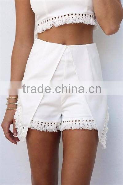 latest fashion women shorts and top sexy two pieces beach party wear