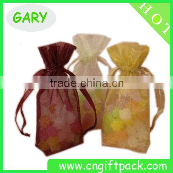 White Cosmetic Drawstring Organza Bag