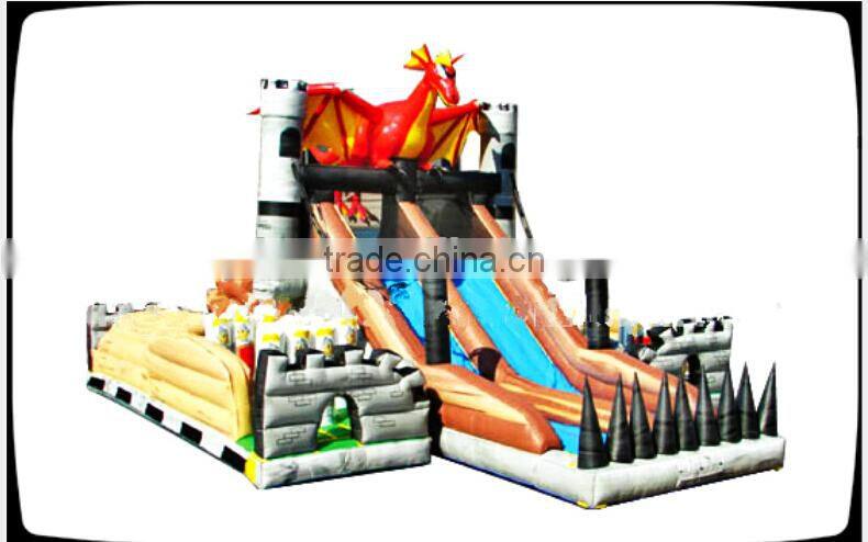lovely inflatable bouncer with slide /inflatale jumping castle