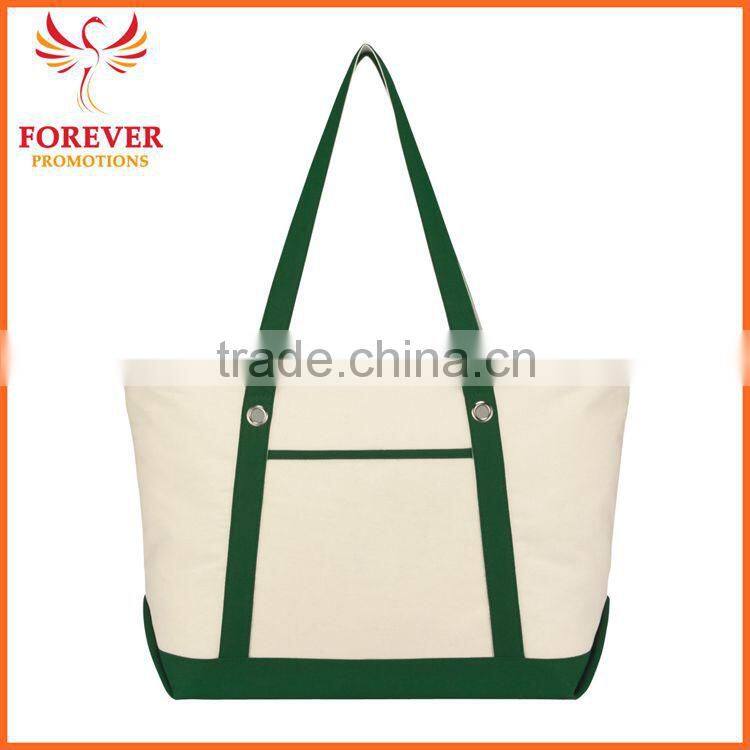 Natural Color Large Cotton Canvas Tote Bag With Custom Logo