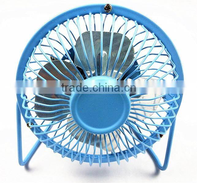 2015 Creative Household Gifts Mute Metal Mini USB Table Fan
