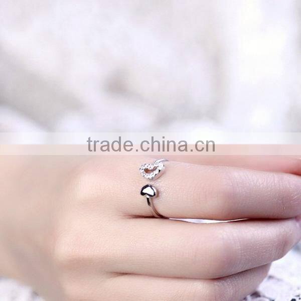 heart diamond solid value 925 silver china cz rings