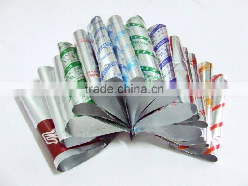 embossed aluminum foil wrapper pop-up sheet household alu foil