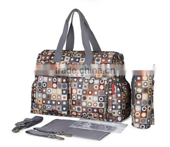 2016 hot Sale Fashion Mummy Changing Pad Canvas bags Canvas Lining Baby Bag Wholsale