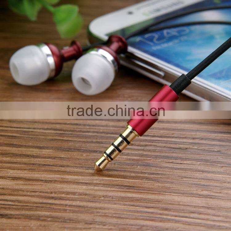 PH-E02A high quality comfortable metal earphones with micphone good quality earphones