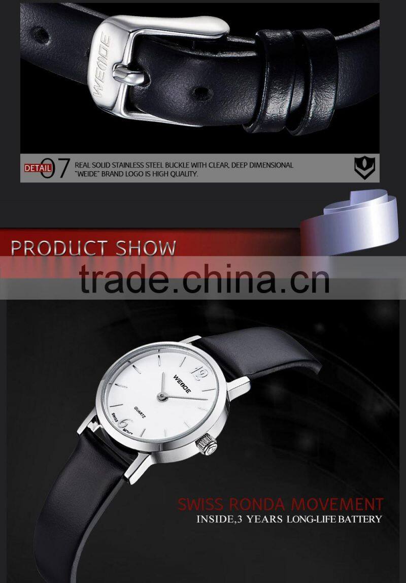 WEIDE 2015 Newest Popular Leather Lady Vogue Watch
