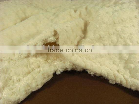 Personalized Cream Swirl With Cream Dots Minky Baby Blanket In Handmade