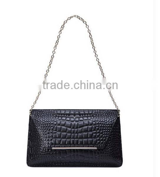 2015 trendy women crocodile PU messenger bag