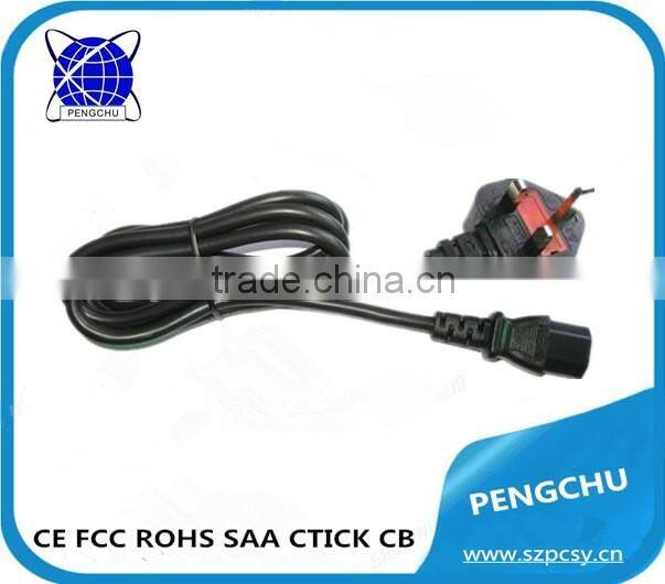 UK AC Power Cord 3 Pin Cable 220V 13A