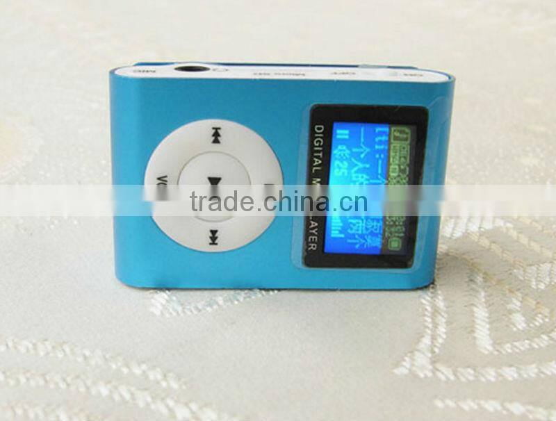 Popular digital mp3 player manual fm with screen for promotional gifts