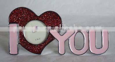 lovely I LOVE YOU metal pewter zinc alloy home decorative photo frame
