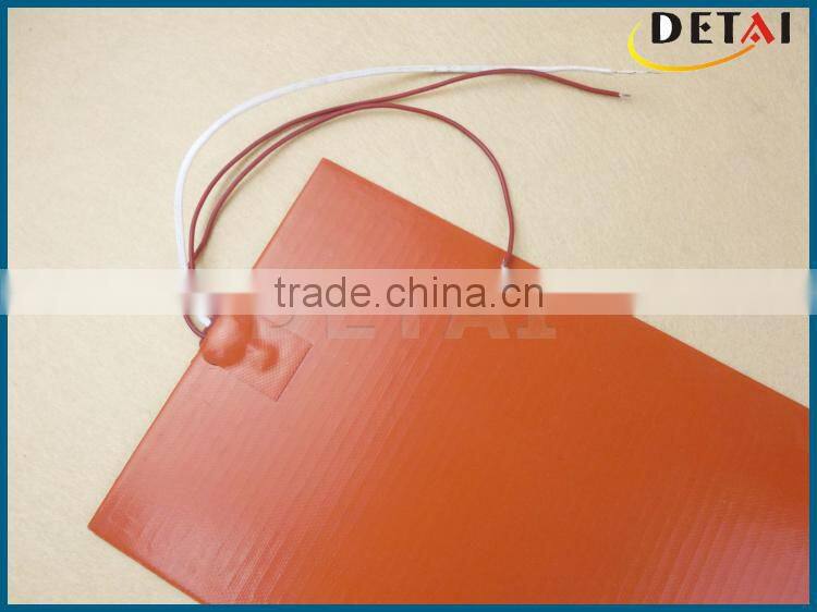 600 x 210mm Silicone Rubber Heating Blankets With Thermocouple
