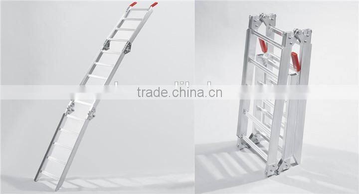 Portable Tri fold ATV Ramp Aluminum Pickup Truck Bed Loading Ramps For Atvs / Motorcycles / Tractors