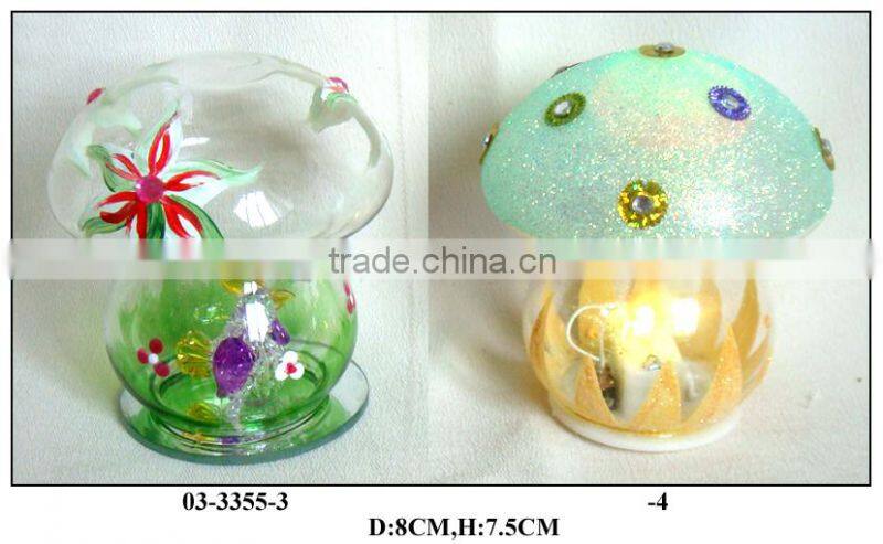 beautiful easter glass gift mushroom shape