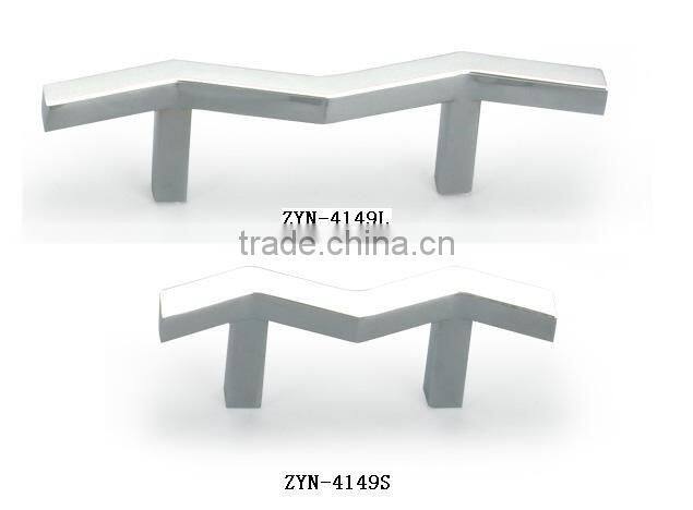 Modern style zinc alloy drawer handle with chrome matt