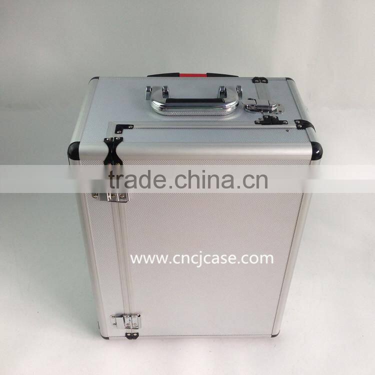 Durable aluminum trolley tool case