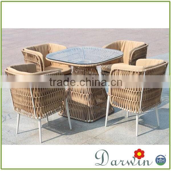 Modern outdoor hotel rattan dining set