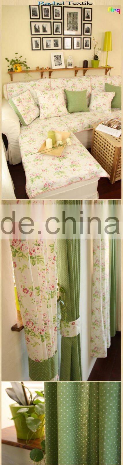 Lovely new garden Christmas style polyester jacquard fabric using for table cloth, sofa cover, cushion cover
