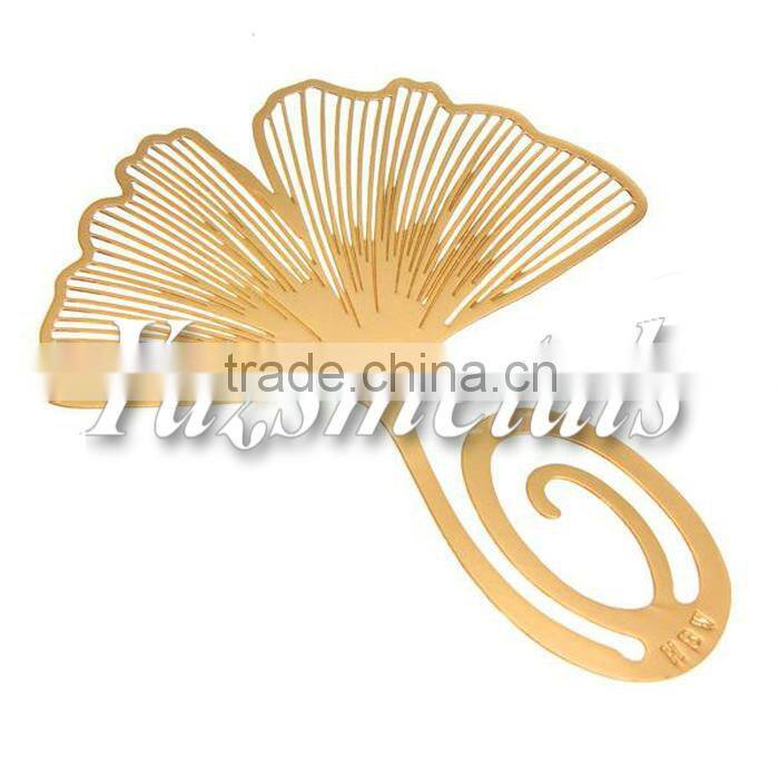 hollow snow flower and heart shaped metal bookmark charm