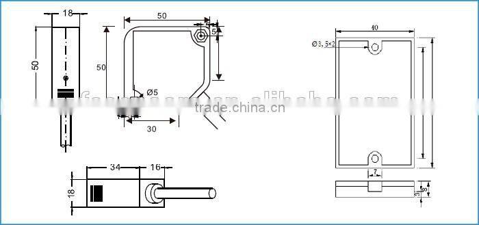 HR series waterproof retro-reflective photoelectric sensor with reflector