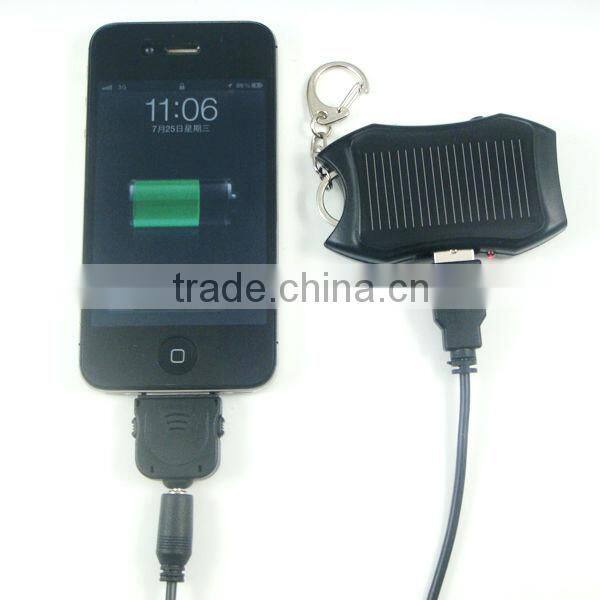 the most popular keychain mini mobile solar charger with LED torch