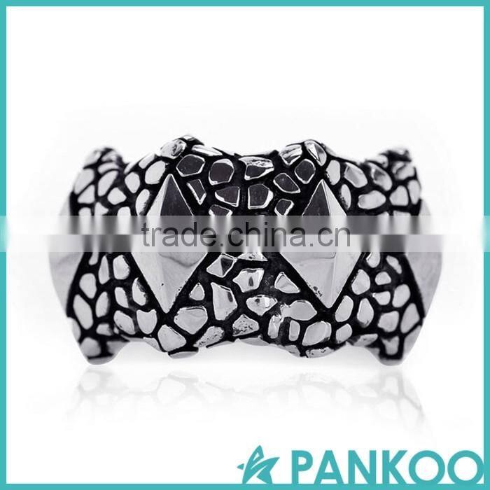 Singular Innovative models series of Non-mainstream fashion retro punk silver ,titanium and alloy unisex ring