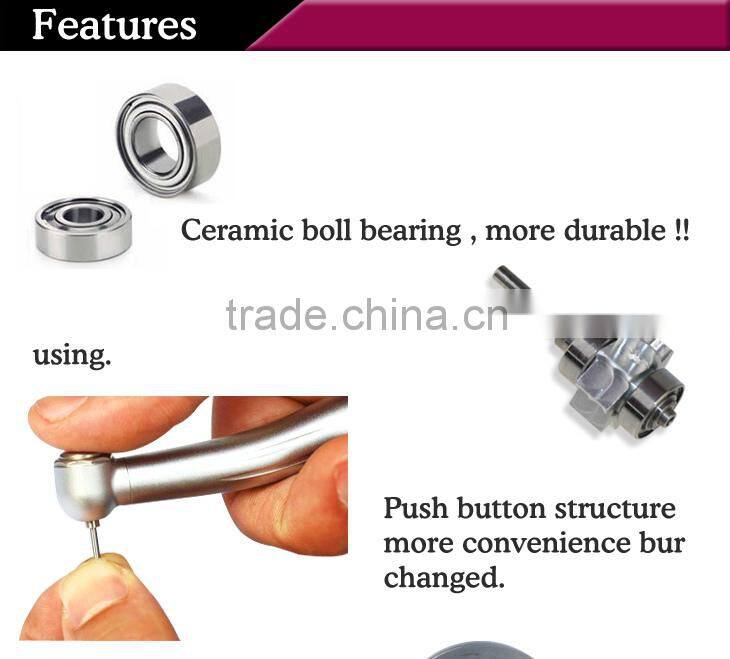 CE and ISO13485 approved high speed dental handpiece with led light