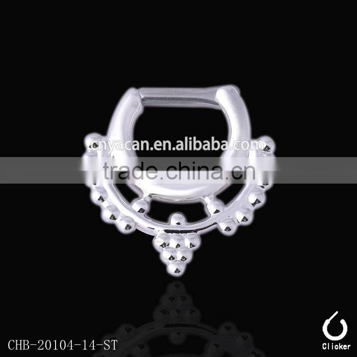 Pig Nose Ring Gold PlatIing Customize Design Lace Side Magnetic Nose Piercing