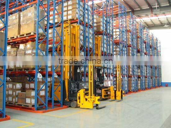 Narrow aisle rack with three-way forklift,just need very narrow aisle