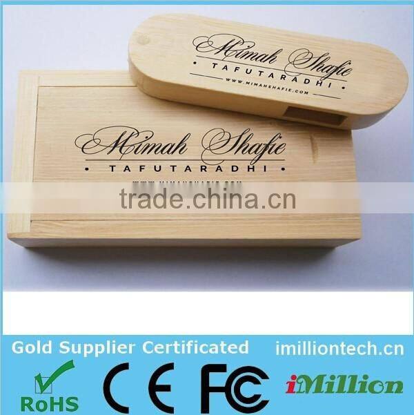 wooden usb sticks 16gb with box for photography wedding studio shop promotion