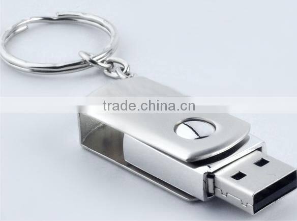 USB Flash with key ring swiveling USB Drives 8 gb Metal Mini USB Flash Drives Wholesales Bulk