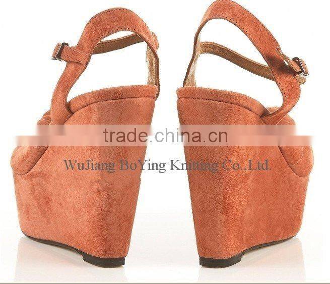 knitted suede fashion shoes material