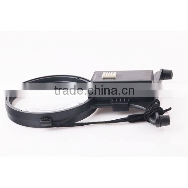 LED Lighted 2x Power Hand-Free magnifier Helping Hand Magnifier
