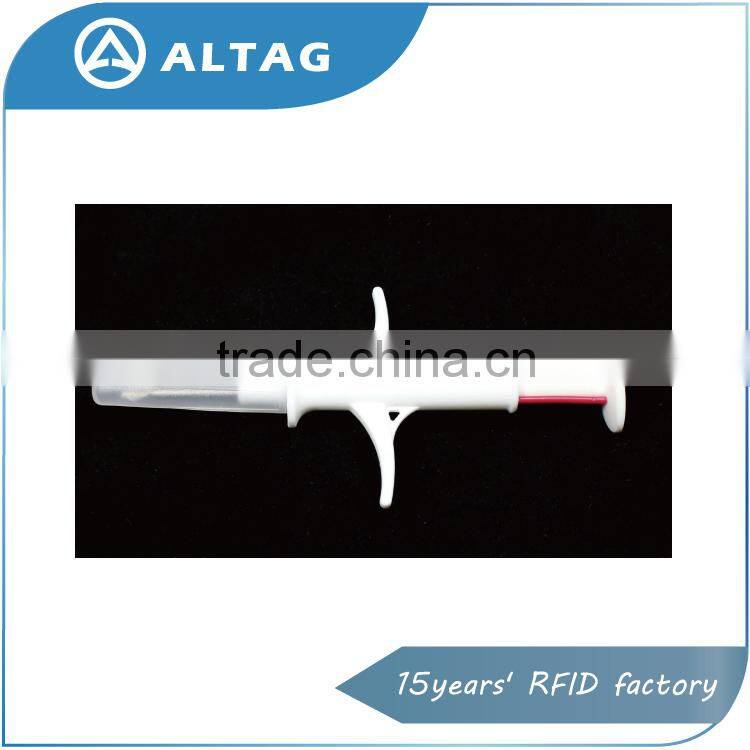 LF rfid fish/small pet glass tag with animal id microchips