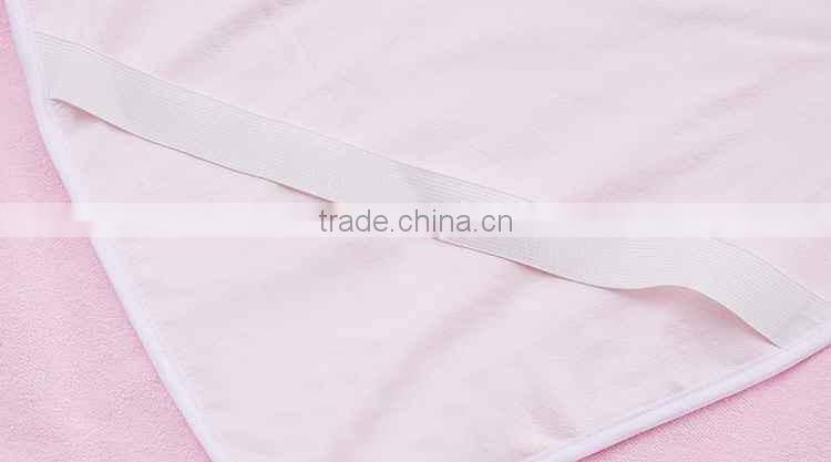 TPU Laminated New Design Light Blue Terry Age Group Bed Sheet Cotton