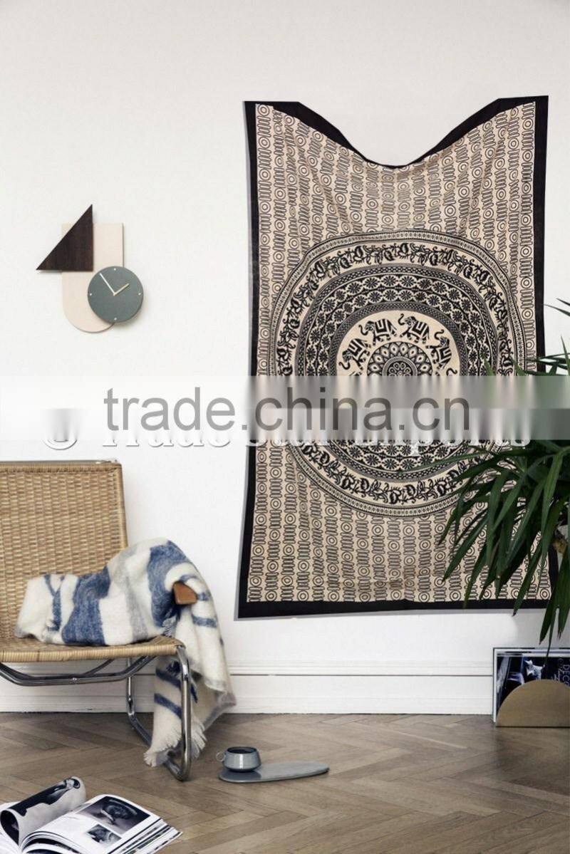 Twin Ethnic Elephant Mandala Boho Wall Art Hippie Home Decorative Wall Hanging Tapesry