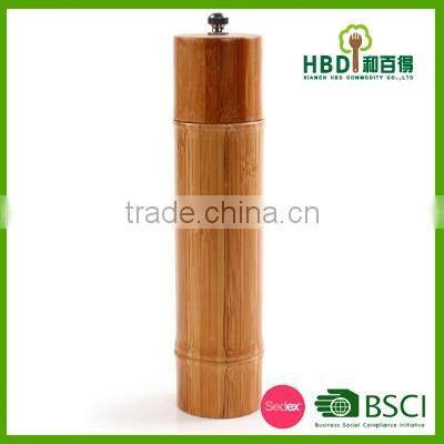 Bamboo shape pepper mill/wooden pepper grinder for kitchen
